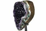 Amethyst Geode Section on Metal Stand - Uruguay #139803-3